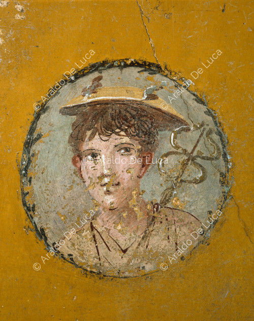 House of Marcus Lucretius Fronton. Cubicle. Fresco with young man as Mercury