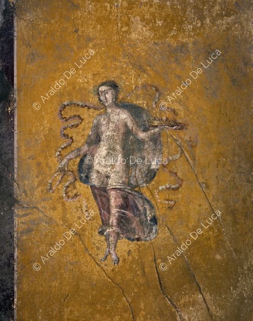 Maison du Centenaire. Triclinium. Fresque avec Maenad