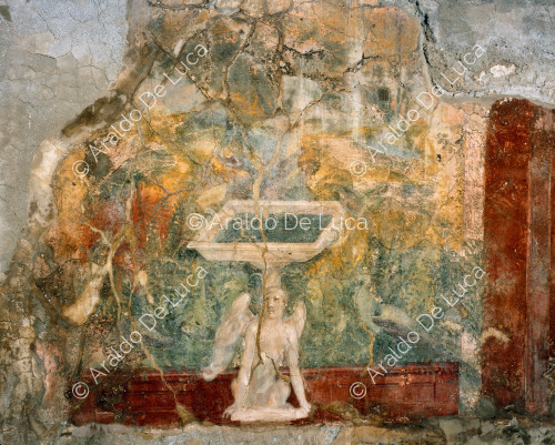 Centenary House. Salon. Nymphaeum. Fresco with sphinx