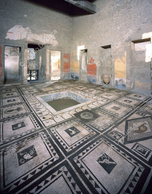 Haus des Cuspio Pansa oder Paquius Proculus. Toskanisches Atrium.
