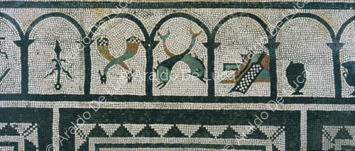 Casa di Cuspio Pansa o Paquius Proculus. Vorhof. Mosaik