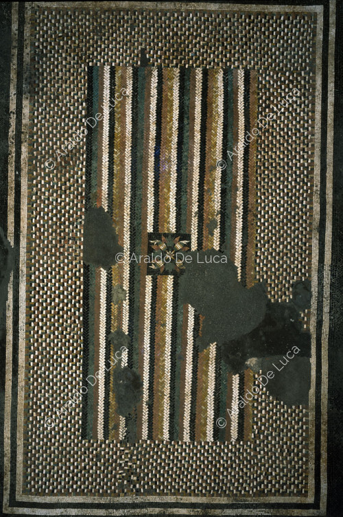Suelo de mosaico con emblema