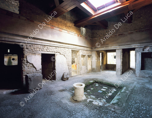 Casa de Julio Polibio. Atrio toscano con impluvium