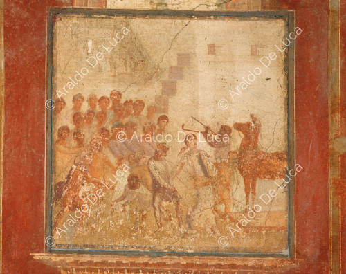 House of Menander. Cubicle. Fresco. Detail with Cassandra's vaticinium