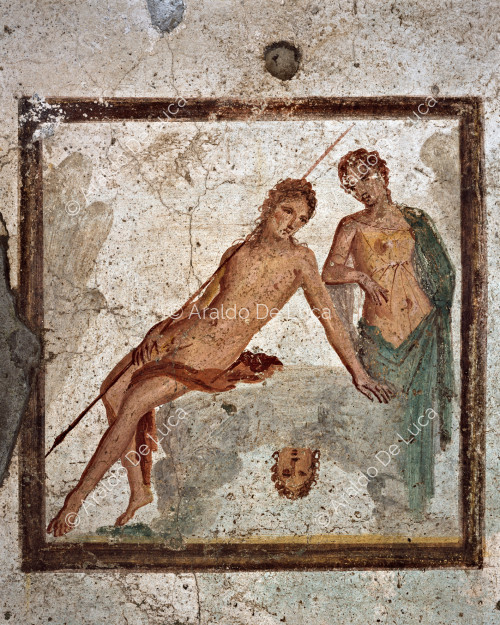 House of the Ephebe. Cubicle. Fresco with Narcissus and Echo
