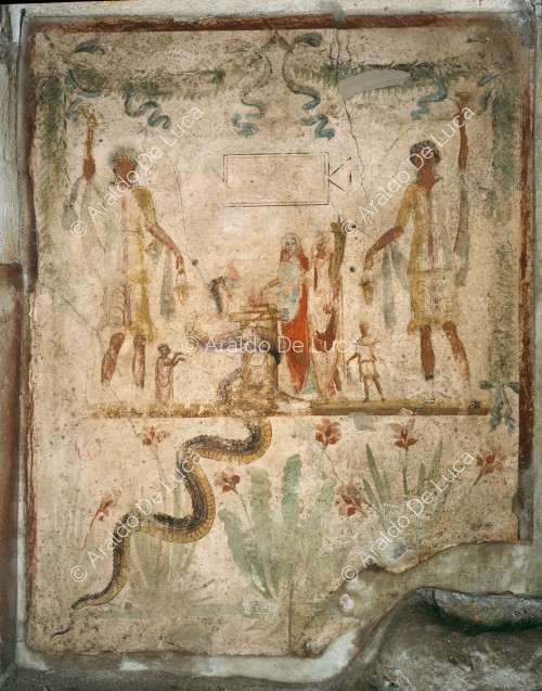 House of Venus in Shell. Garden and fresco of Venus in Shell