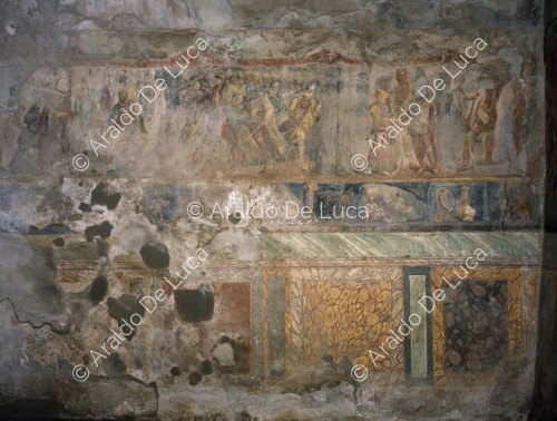 Haus des Loreius Tiburtinus oder Octavius Quartius. Wand im Stil von I dekoriert