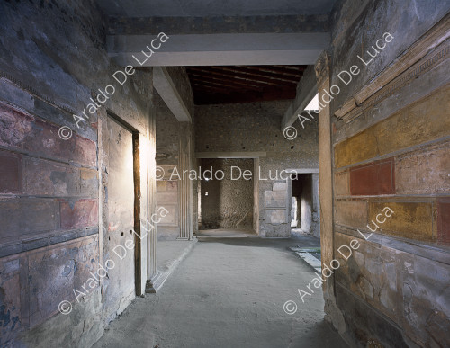 Casa di Sallustio. Cubicolo decorato con affreschi in I stile