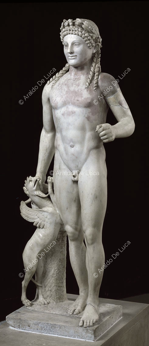 Marble statue of Apollo