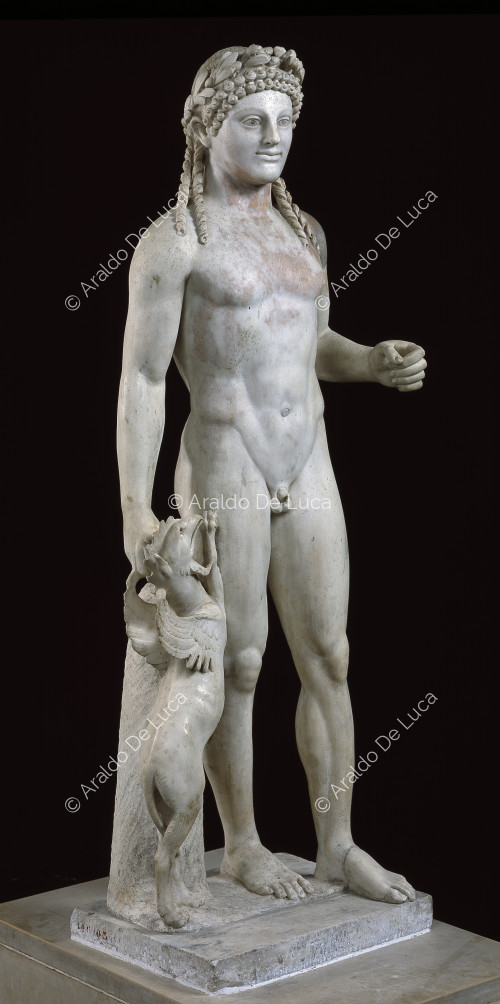 Marble statue of Apollo