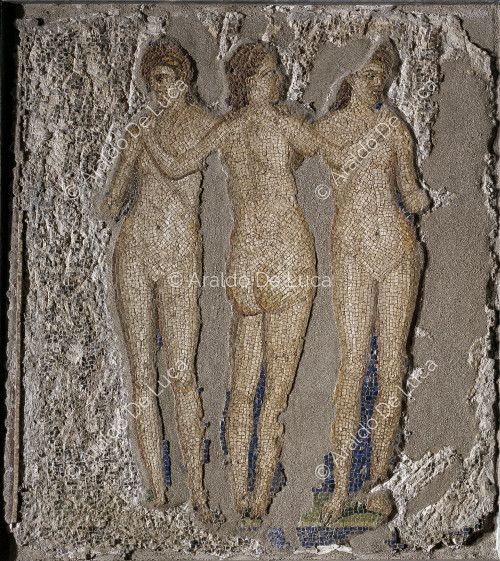 Mosaic of the Three Graces.