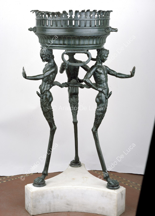 Bronze tripod with Satyrs