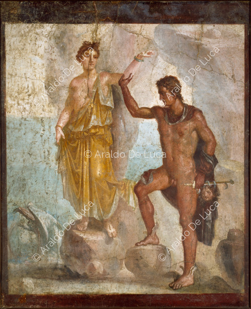 Fresko mit Perseus und Andromeda