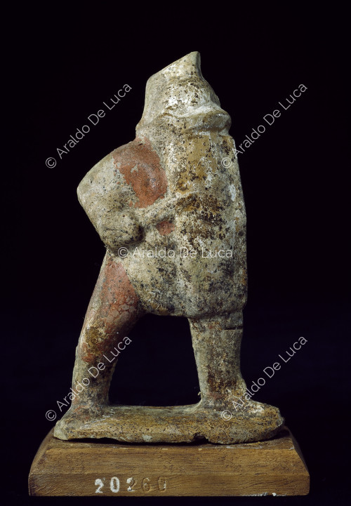 Statuette en argile d'un gladiateur