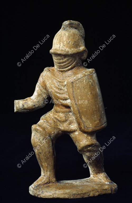 Estatuilla de arcilla de un gladiador