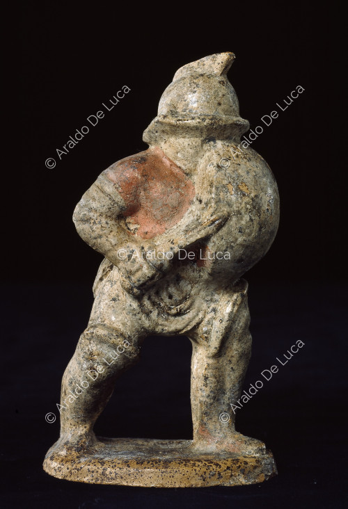 Estatuilla de arcilla de un gladiador