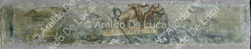 Fresco frieze with Pygmy scene