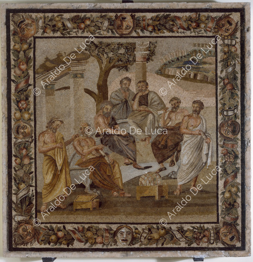 Mosaico con l'Accademia di Platone