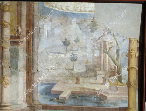 Fresco with sacred landscape