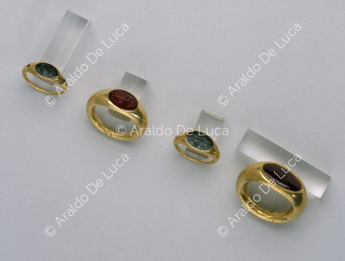 Gold and gemstone rings