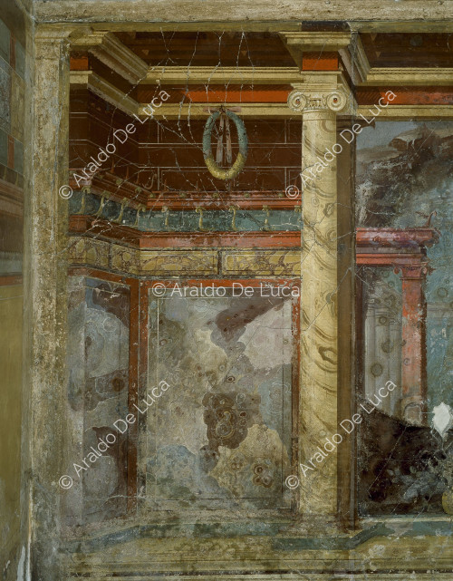 Villa de Poppée. Atrium toscan. Fresque murale centrale