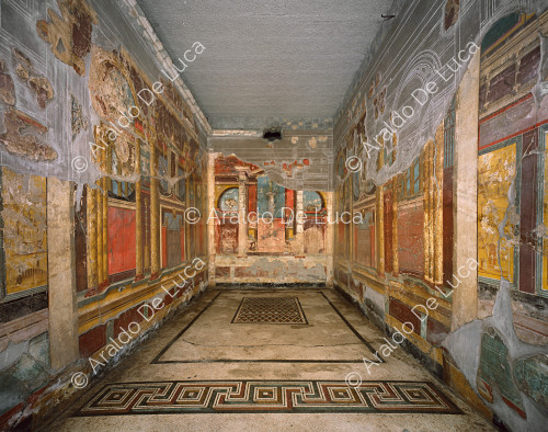 Villa von Oplonti. Triclinium. Fresko