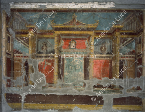 Villa of Oplonti. Cubicle. Central wall fresco