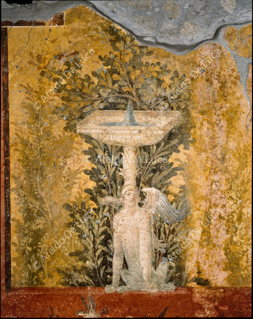 Villa of Oplonti. Nymphaeum. Fresco. Detail with fountain