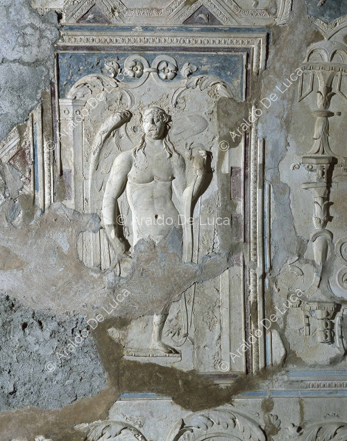 Forum Bäder. Tepidarium. Detail mit Eros