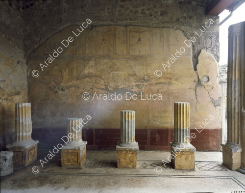 House of Meleager. Oecus in the IV style with columns