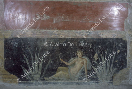House of Meleager. Corinthian Oecus. Fresco with Maenads