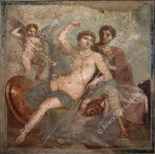 Affresco with Ares and Afrodite