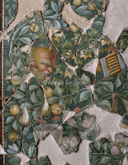 Fragmento de fresco que representa al poeta Euforión
