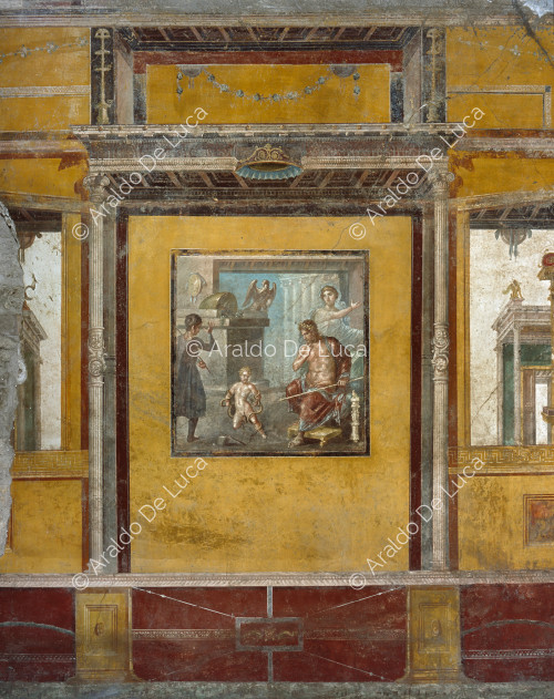 Haus der Vettii. Oecus im 4. Stil. Fresko mit Herkules