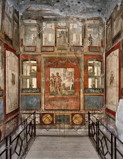Triclinium in the IV style. Fresco with Issione and Nera
