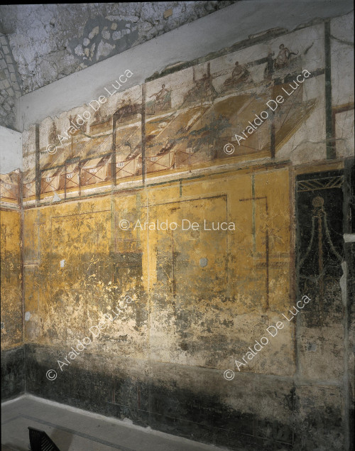 Suburban baths. Apodithelium. Fresco with erotic scenes