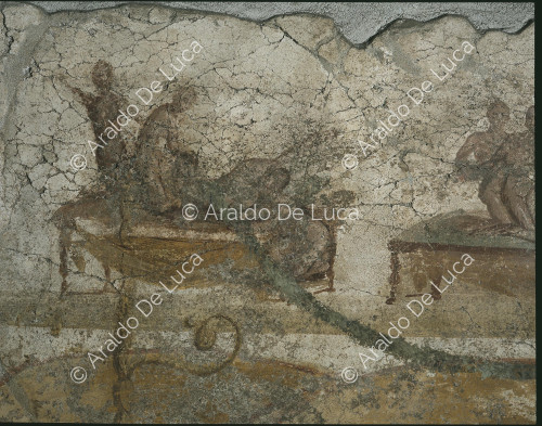 Suburban baths. Apodithelium. Fresco. Scene seven