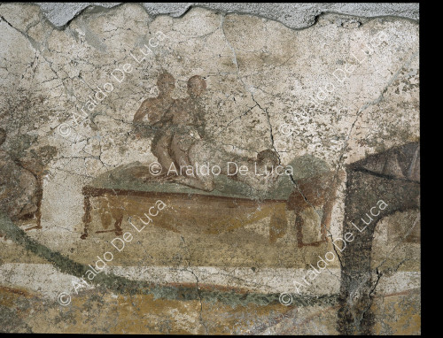 Suburban baths. Apodithelium. Fresco. Scene six
