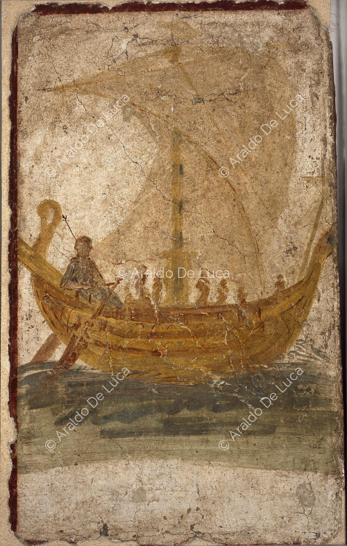 Fresco with Lesbianus' ship