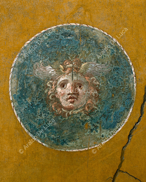 House of the Vettii. Cubicle. Fresco with head of Medusa
