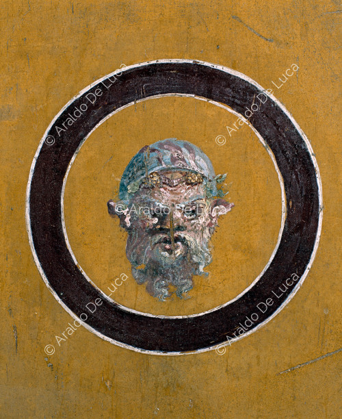 House of the Vettii. Cubicle. Fresco with a Satyr's head