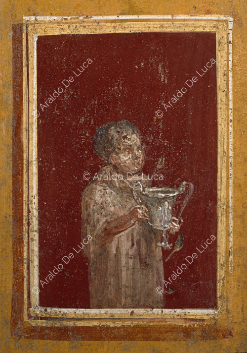 House of the Vettii. Atrium. Fresco with child and cup