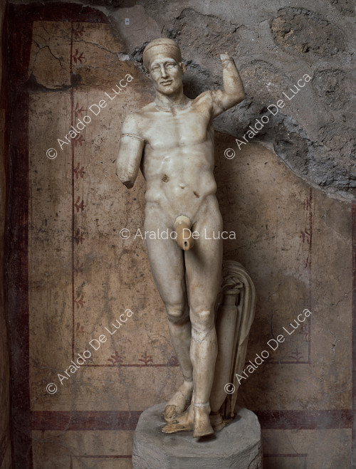 House of the Vetti. Marble statue of Priapus