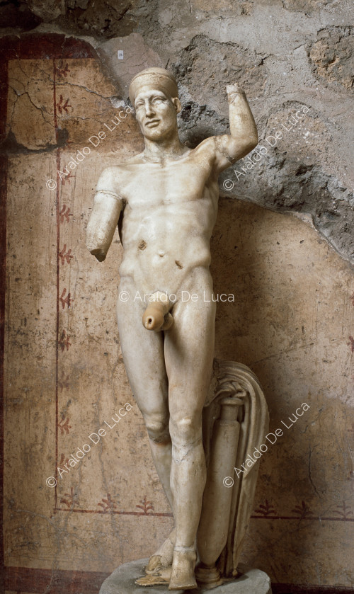 Casa dei Vetti. Statua in marmo di Priapo
