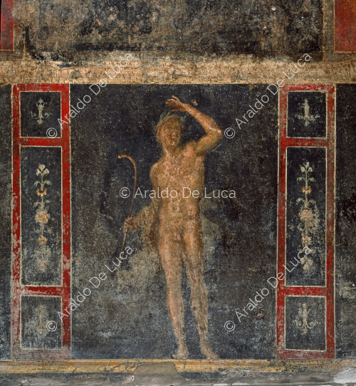 House of the Vettii. Triclinium frieze. Fresco with Satyr