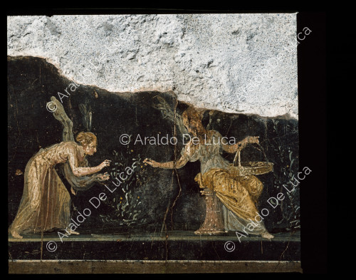 House of the Vettii. Triclinium frieze. Fresco with Psychiai