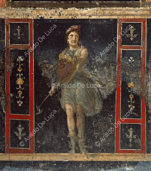 House of the Vettii. Triclinium frieze. Fresco with priestess
