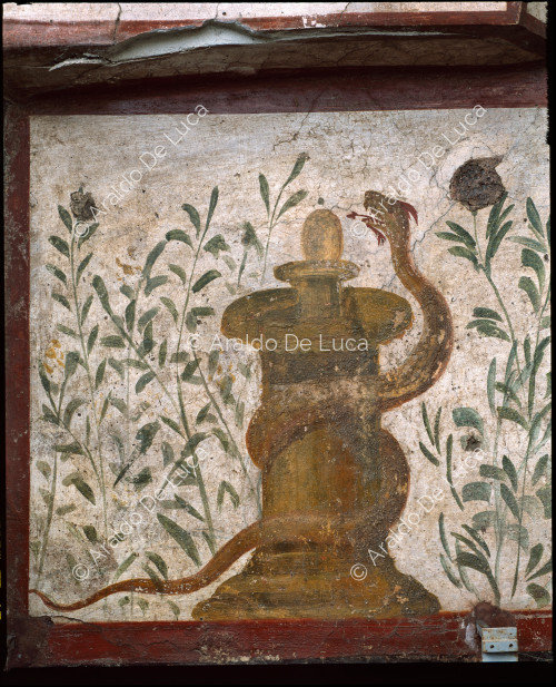 Fresco with snake