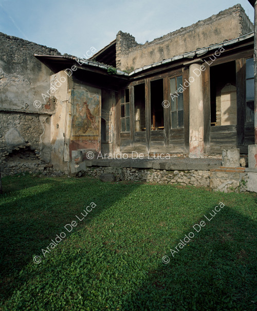 Casa dell'Efebo. Giardino e castellum aquae