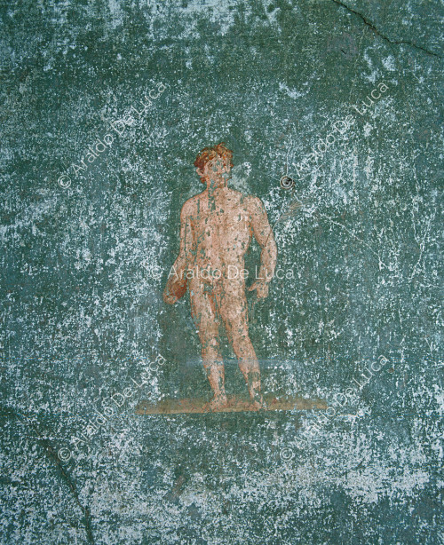 House of Menander. Calidarium. Fresco. Detail with athlete